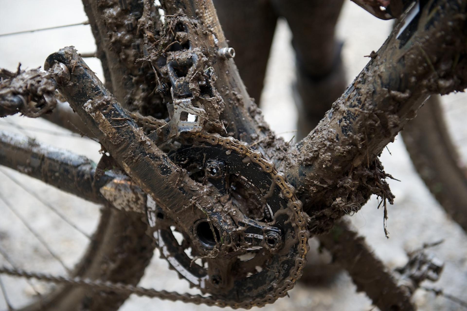 Vervuild fiets frame